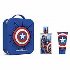 Детский парфюмерный набор с героями мультфильмов «Капитан Америка» Neceser Lote «Капитан Америка», 3 предмета, детали, 2 предмета, детали