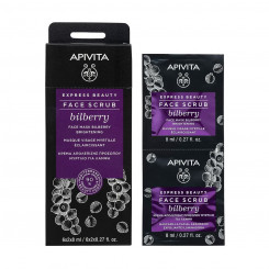 Moisturizing cream Apivita Express Beauty 8 ml x 2 Marker Blueberry Sensitive skin