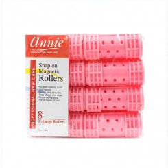 Hair rollers Annie Large Pink (8 uds)
