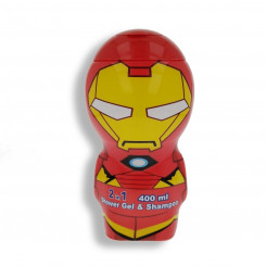 Kaks-ühes geel ja šampoon Spiderman Iron Men (400 ml)