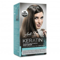 Средство для выпрямления волос с кератином против завивания волос Kativa (3 шт.)