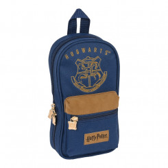 Backpack Pencil Case Harry Potter Magical Brown Navy Blue (12 x 23 x 5 cm) (33 Pieces)