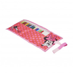 School Case with Accessories Minnie Mouse Pink (22 pcs)