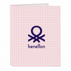 Папка на кольцах Benetton Vichy Pink А4 (26,5 х 33 х 4 см)