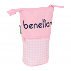 Pencil Holder Case Benetton Vichy Pink (8 x 19 x 6 cm)