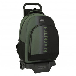 Школьный рюкзак на колесах BlackFit8 Gradient Black Military green (32 x 42 x 15 см)