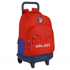 Школьный рюкзак на колесах Atlético Madrid Red Navy Blue (33 x 45 x 22 см)