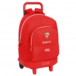 School Rucksack with Wheels Sevilla Fútbol Club Red (33 x 45 x 22 cm)
