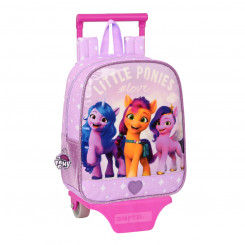 School Rucksack with Wheels My Little Pony Lilac (22 x 28 x 10 cm)