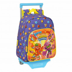 Школьный рюкзак на колесах SuperThings Guardians of Kazoom Purple Yellow (27 x 33 x 10 см)