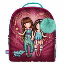 School Bag Gorjuss Fireworks Mini Maroon (20 x 22 x 10 cm)