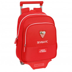 Школьный рюкзак на колесах Sevilla Fútbol Club красный (28 x 34 x 10 см)