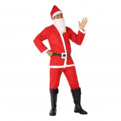 Jõuluvanade kostüüm täiskasvanutele, punane polüester (M/L)