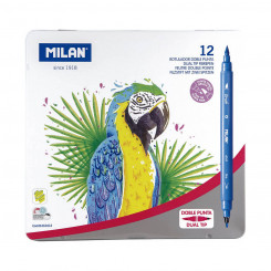 Набор фломастеров Milan Multicolor, двусторонние/двойная градуировка