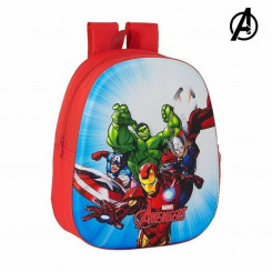Детский рюкзак 3D The Avengers Красный