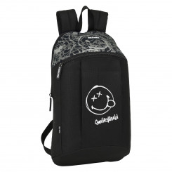 Casual Backpack Smiley Urban Flow Black (22 x 39 x 10 cm)
