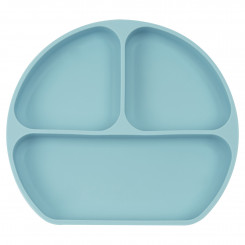Тарелка Safta Bear Силиконовая присоска Голубая (20,5 х 2,5 х 18 см)