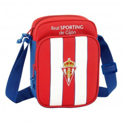Shoulder Bag Real Sporting de Gijón Red White (16 x 22 x 6 cm)