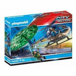Playset City Action Police helikopter: Parachute Chase Playmobil 70569 (19 tk)