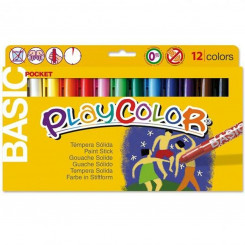 Tempera Playcolor Basic Pocket 12 Pieces Solid