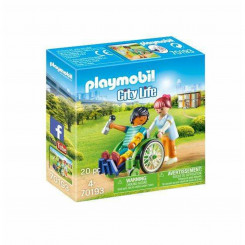 Mängukomplekt Playmobil City Life Patient in Ratastoolis, 20 tükki