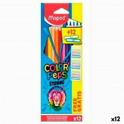 Värvimispliiatsid Maped Color' Peps Strong Multicolour 12 Pieces (12 Units)