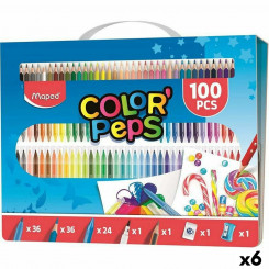 Värvimispliiatsid Maped Multicolour 100 Pieces (6 ühikut)