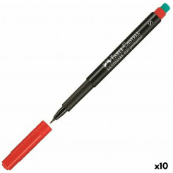 Permanent marker Faber-Castell Multimark 1523 M Red (10Units)