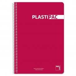 Notebook Pacsa Plastipac Dark Red 80 Sheets Din A4 (5 Units)