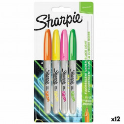 Набор фломастеров Sharpie Neon Multicolor, 4 шт., 1 мм (12 шт.)