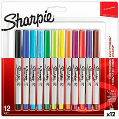 Set of Felt Tip Pens Sharpie Multicolour 12 Pieces 0,5 mm (12 Units)