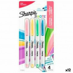 Set of Felt Tip Pens Sharpie S-Note Multicolour 4 Pieces 1-3 mm (12 Units)