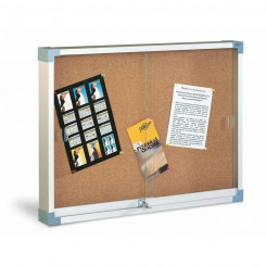 Bulletin Board Faibo 80 x 100 cm Grey Brown Cork Methacrylate