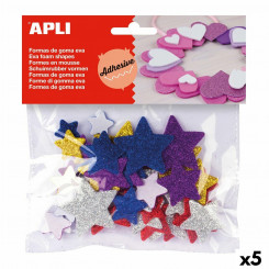 Materials for Handicrafts Apli Star Multicolour Eva Rubber (5 Units)