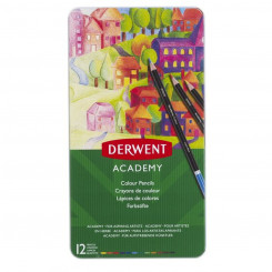 Värvimispliiatsid DERWENT Academy 12 Pieces Multicolour