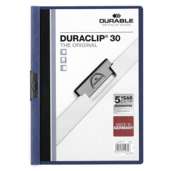 Папка для документов Durable Duraclip 30 Темно-синяя A4, 25 шт.