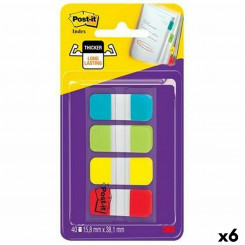 Set of Sticky Notes Post-it Index 15,8 x 38 mm Multicolour 40 Sheets (6 Units)