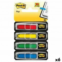 Set of Sticky Notes Post-it Index 12 x 43,1 mm Multicolour 96 Sheets (6 Units)