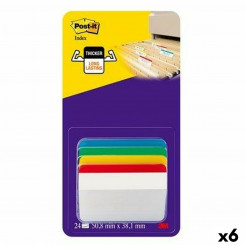 Set of Sticky Notes Post-it Index 51 x 38 mm Multicolour 66 Sheets (6 Units)
