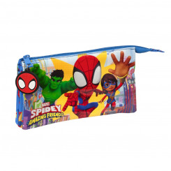 Тройная универсальная сумка Spiderman Team up, синяя (22 x 12 x 3 см)