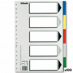 Разделители Esselte 5 листов разноцветные Din A4 (100 шт.)