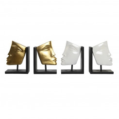 Bookend DKD Home Decor 2 Pieces Face Resin Modern (30,5 x 10 x 22 cm) (2 Units)