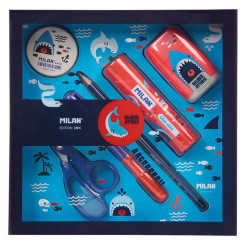 Stationery Set Milan Edition Box  6 Pieces Red Blue
