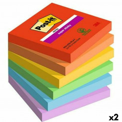 Наклейки для заметок Post-it Super Sticky, 76 x 76 мм, разноцветные (2 шт.)
