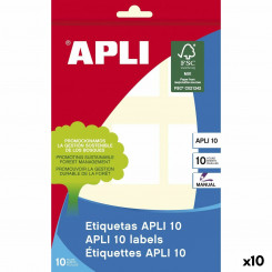Self adhesive labels Apli 32 x 41 mm White 10 Sheets (10Units)