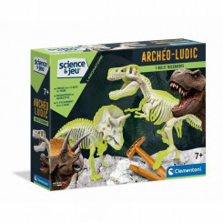 Динозавр Клементони Archéo Ludic - фосфоресцирующий тираннозавр и трицератопс
