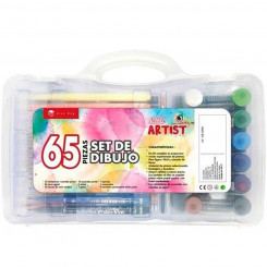 Набор для рисования Alex Bog, 65 предметов, разноцветный