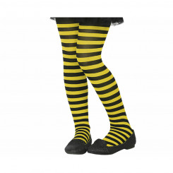 Costume Stockings Striped Yellow