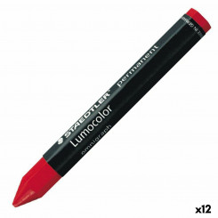 Coloured crayons Staedtler Lumocolor Permanent Red (12 Units)