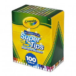Set of Felt Tip Pens Super Tips Crayola (100 uds)